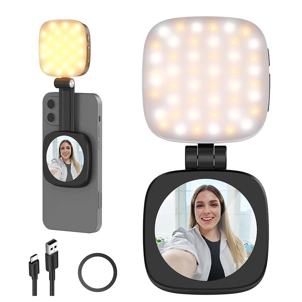 Sanabel Magnetic Mobile Phone Selfie Light Compatible with MagSafe iPhone for Zoom Makeup Photography Recording Video Conference